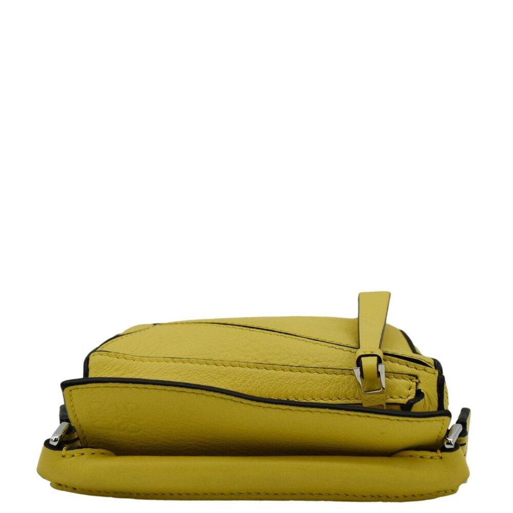 LOEWE Nano Puzzle Leather Shoulder Bag Yellow - Picture 4 of 13